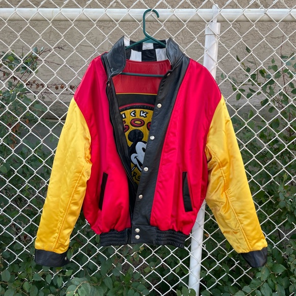 RARE + Vintage Jeff Hamilton Reversible Leather Mickey Mouse Jacket - Picture 4 of 8